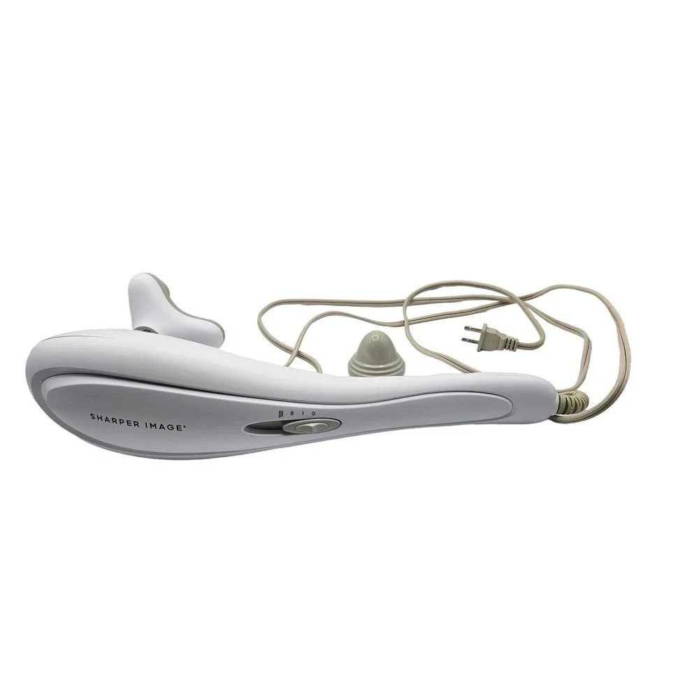 Sharper Image‎ Body Massager Tool Three Settings Two Massage Heads TESTED